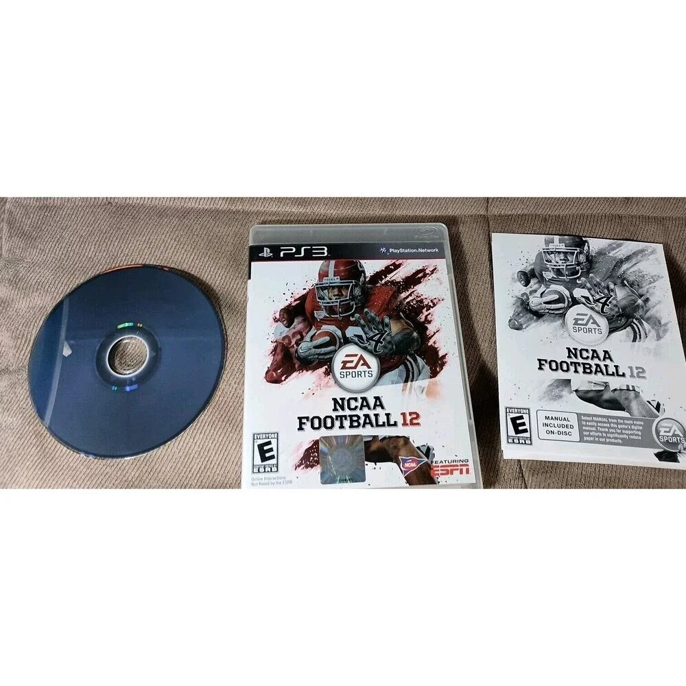 NCAA Football 12 2012 (PlayStation 3, PS3) Complete w/ Manual CIB Black Label